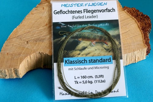Geflochtenes Fliegenvorfach knotenlos mit Schlaufe & Ring Fliegenfischen Leader - Picture 13 of 21