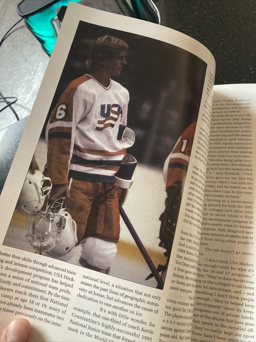 1991-92 olympic winter games team usa hockey yearbook program 