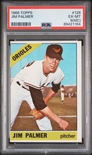 1966 TOPPS #126 JIM PALMER PSA 6 MC