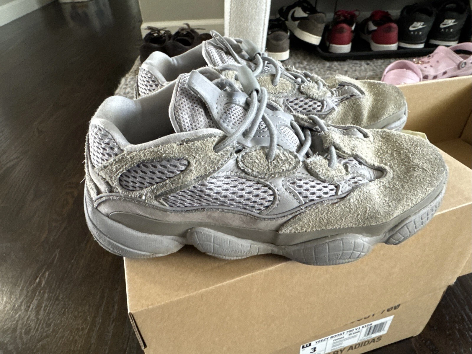 Adidas Yeezy 500 bambino 'Stone Salt' ID2442 spedizione immediata