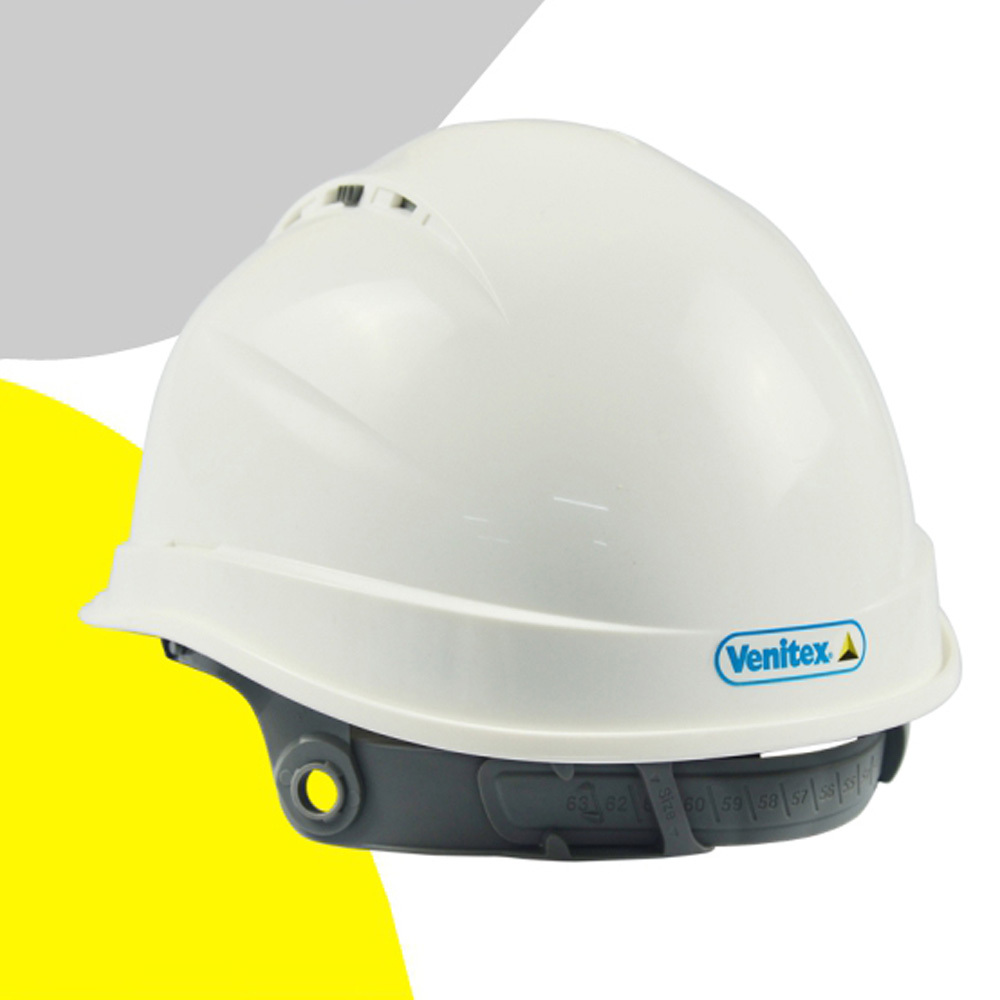 Deltaplus Venitex Construction Ratchet Hard Hat / Safety Helmet - Blue With Diamond Pattern 13 thumbnail image