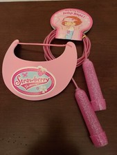 Strawberry Shortcake Jump Rope, Foam Visor, Strawberry-Shaped Sidewalk Chalk NEW