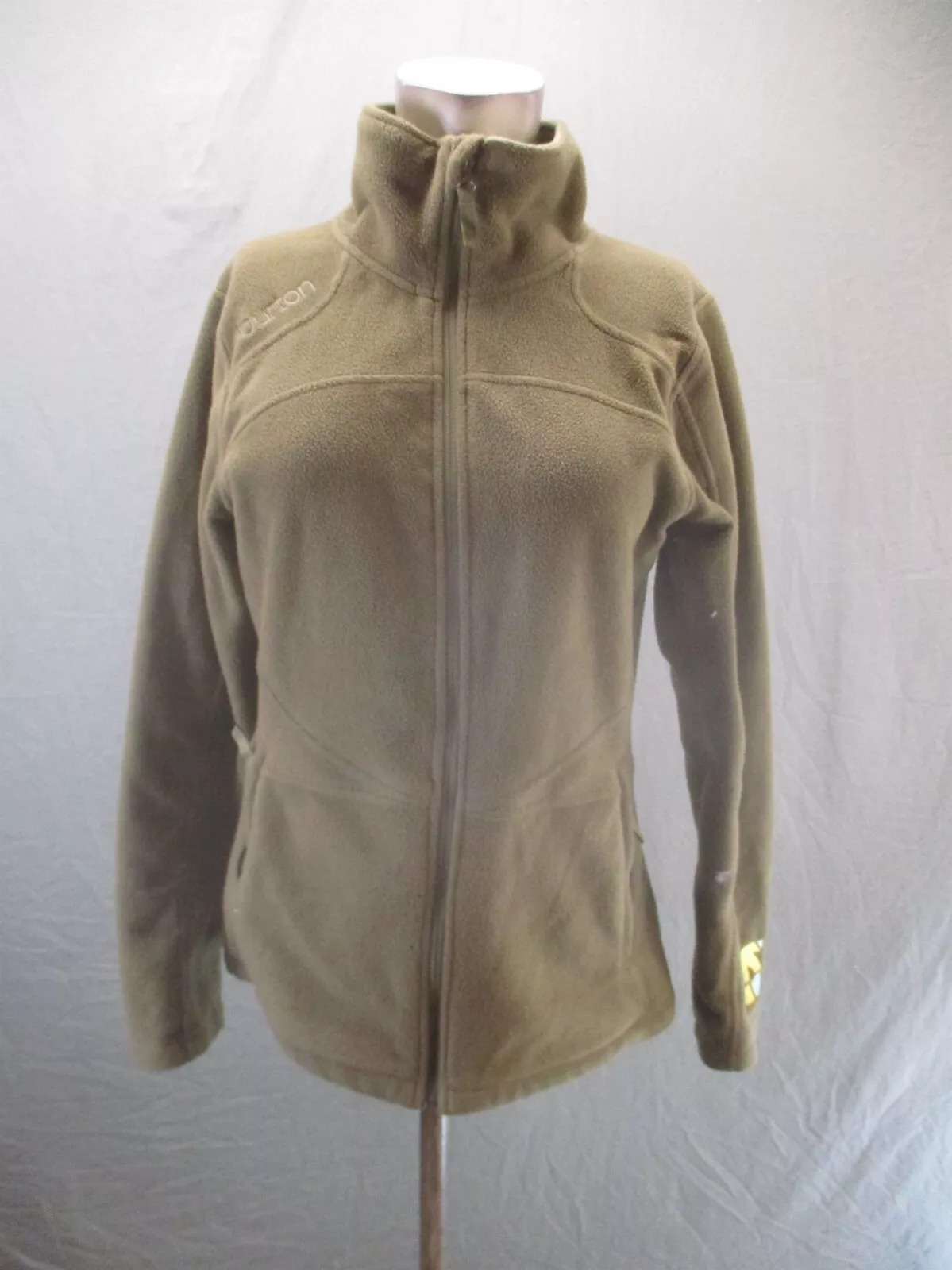 burton dryride full zip stand collar fleece athletic jacket