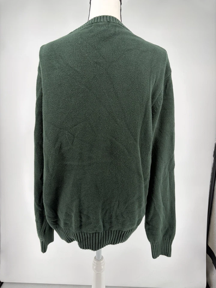 Suéter Dockers Moose de Colección Para Hombres Grande Verde Vacaciones Feria Isla Navidad De Colección Foto 4 de 4