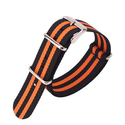 Extended Nylon Canvas Watch Strap 3 Loop Buckle Breathable Band 18 20 22 24mm