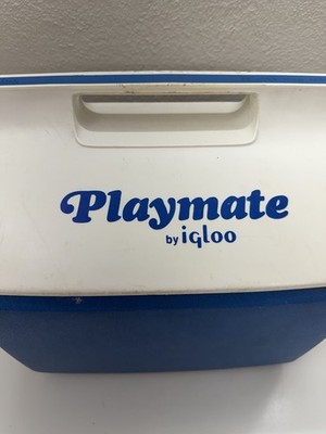 Igloo Playmate Cooler Blue and White Ice Chest Large Vintage 1980s