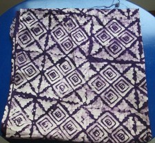 Unused Vintage Early 1970's Purple Geometric Batik Fabric 33