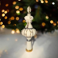 Vintage Lenox Florentine & Pearl Christmas Tree Topper Porcelain Without Box