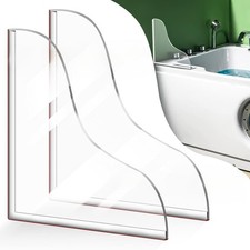Shower Splash Guard Set, Waterproof Self-Adhesive Corner Transparent