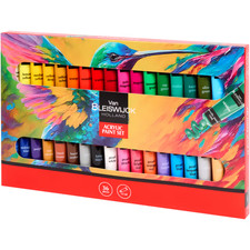 Acrylfarbe Set 36x12ml 36 Farben Wasserbasis für Leinwand Holz Papier MDF