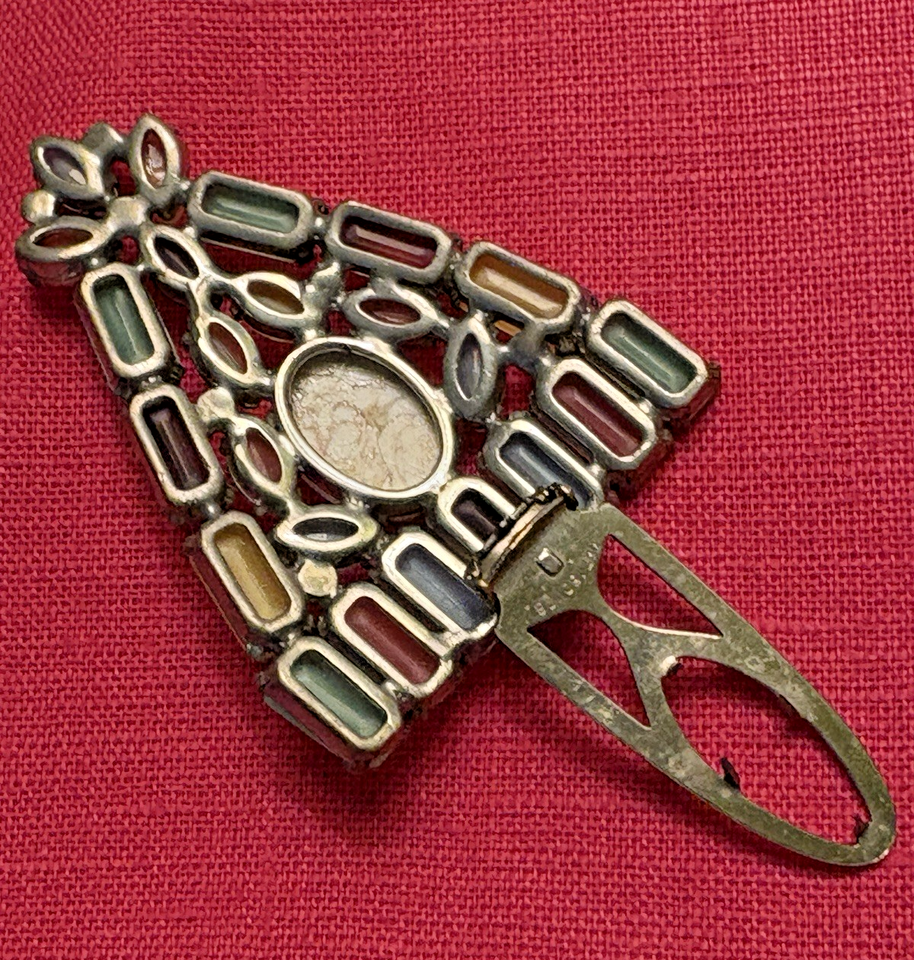 Rare VTG Signed Bartomioli Art Deco Retro Dress Clip Brooch Pastel ...