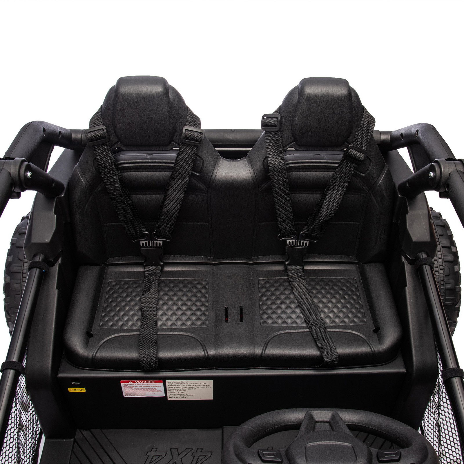 24V 400W Kids Ride On UTV Car 20" Seat 2-Seater Parents Control LED Lights Music