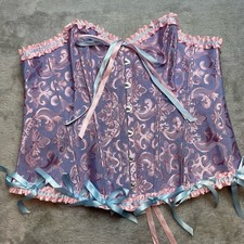 Womens Brocade Ruffle Corset Bustier Size XL ...