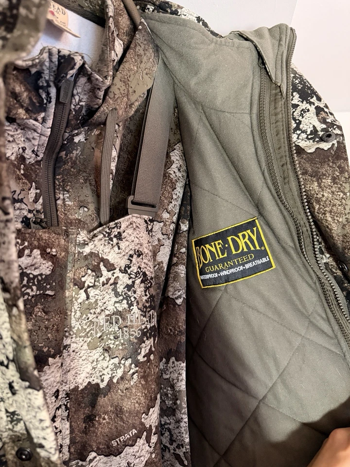Redhead Hunting 3 In 1 Bone Dry Waterproof Jacket, Hoodie & Bibs Set XL - Strata - Image 4 of 4