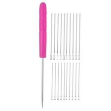 Doll Hair Rooting Kit 0.6mm/0.8mm Rerooting Needles Rose Red