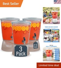 Convenient 2.5 Gallon Multi-Drink Dispenser Set for Parties  Gatherings
