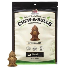Redbarn Chew A Bulls Natural Dental Chews for Dogs 24 Count Healthy Treats