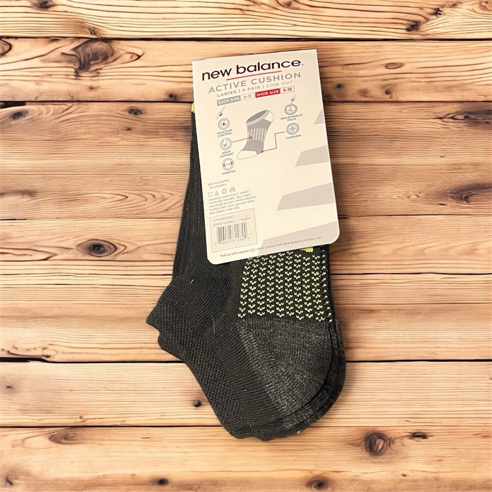 Женские носки низкого покроя New Balance Active Cushion 6 пар новые с ценниками - Изображение 2 из 3