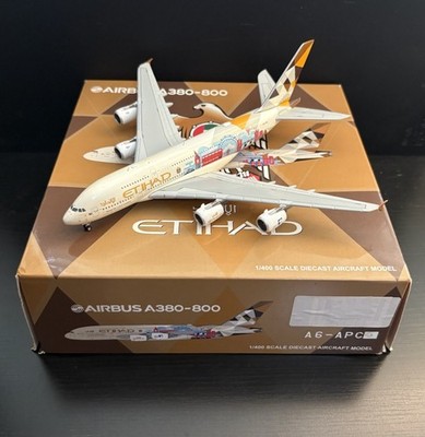 JC Wings 1:400 Etihad Airlines Airbus A380 A6-APE JC4ETD277 Scale Model Airplane