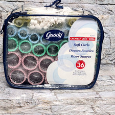 Vintage Goody 36 Piece Brush Mesh Rollers Curlers Assorted Sizes with Picks