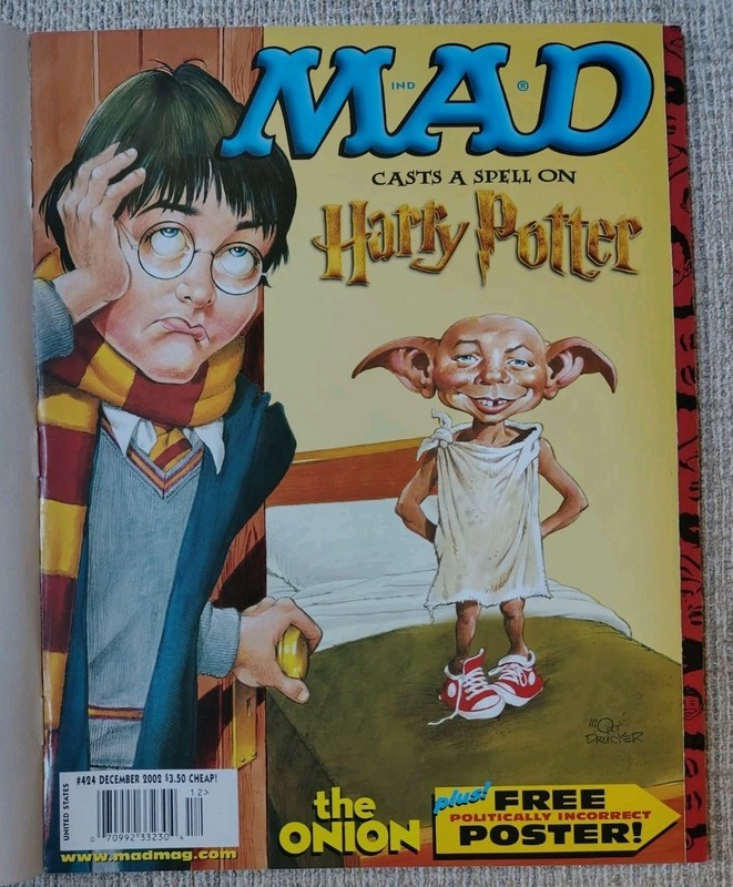 MAD MAGAZINE NO. 424 DEC 2002 Spell On Harry Potter, Like New, W/Poster