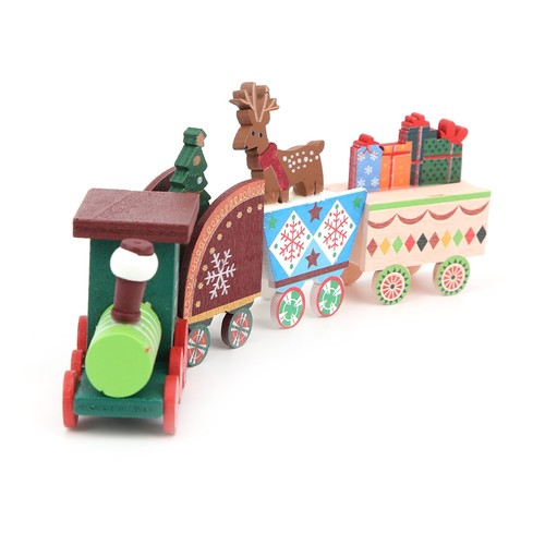 (Color)FastUU Haken Design Weihnachten Zug Spielzeug 4 Abschnitt Bunte Mini★^ - Bild 12 von 16