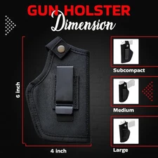 Universal Gun Holster IWB OWB Concealed Carry for 9mm Glock Right Left Hand