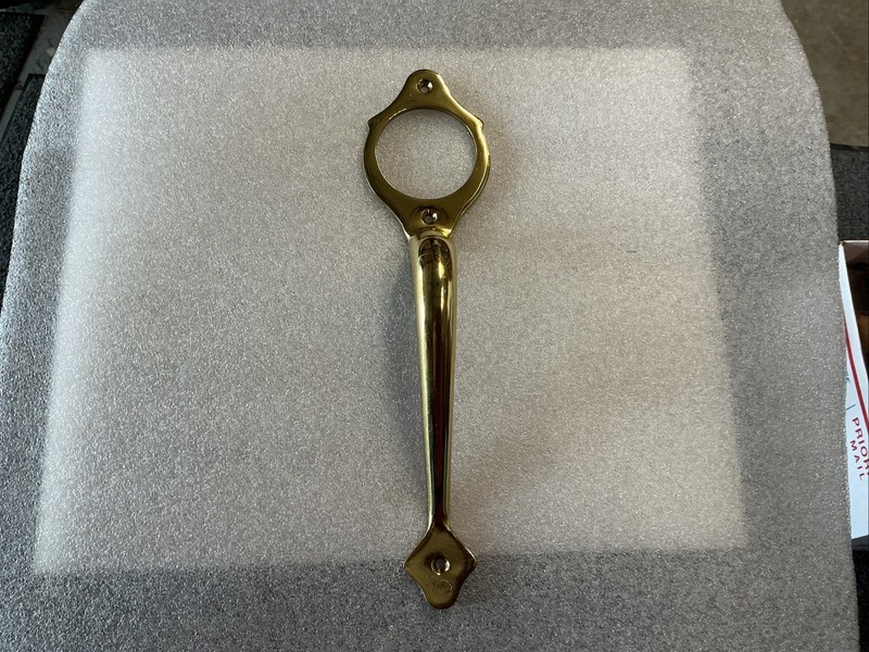 NOS Kwikset Escutcheon Handle Brass 12" Long Vintage