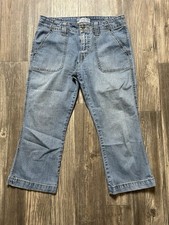 Levi Strauss Signature Misses 8 Light Wash Denim Stretch Capri Jeans Crop Pants