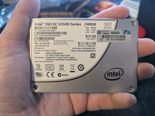 HPE Intel SSD DC S3500 240GB SSDSC2BB240G4P 2,5'' 6Gb/s SATA Solid State Drive