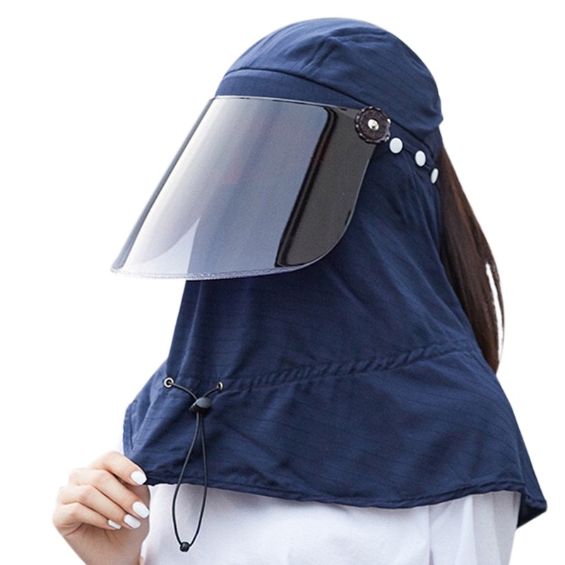APL UV Viso Nebbia Protezione Solare Cappuccio Esterno Antipolvere Capsun Cappello Grande E6932