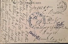 WW1 Belgian POW Lt. Emile Staton Glos Augustabad Camp Censor 1915 D20