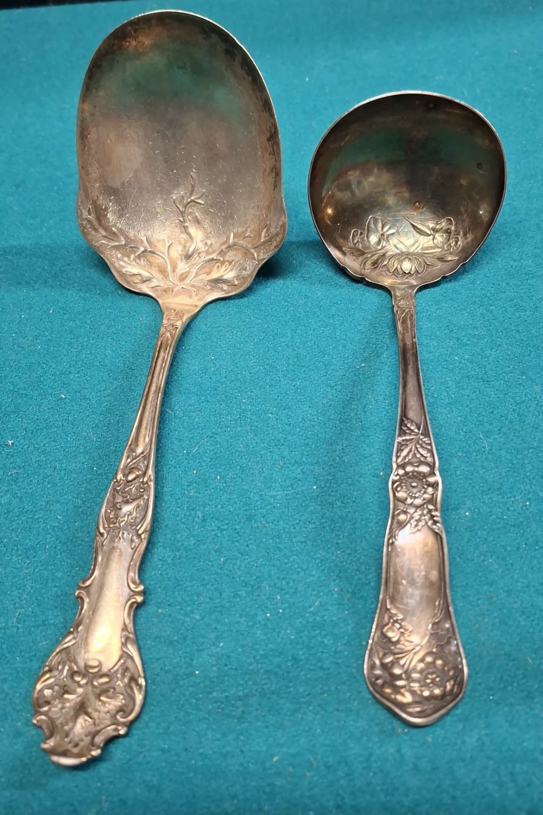 Vintage Rogers Bros., Reliance Plate Silver Ladels 7" & 8".