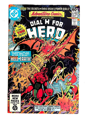 ADVENTURE COMICS  No 486 VFN+ Dial 'H' For HERO October 1981 ''HELL ON EARTH''!
