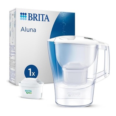 BRITA Aluna 2.4L Water Filter Jug White MAXTRA PRO filter BPA-Free Spout Cover