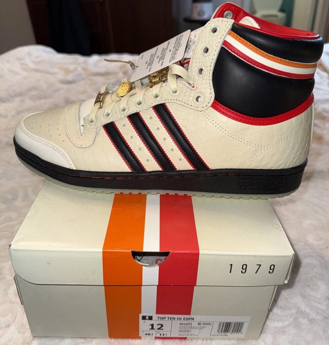 Adidas Top Ten Hi ESPN 1979 SportsCenter Sneakers Mens Size US 5.5‎ White GZ1072 Adidas Top Ten Hi Espn 1979 Sportscenter GZ1072 from 149,00 € main image 4