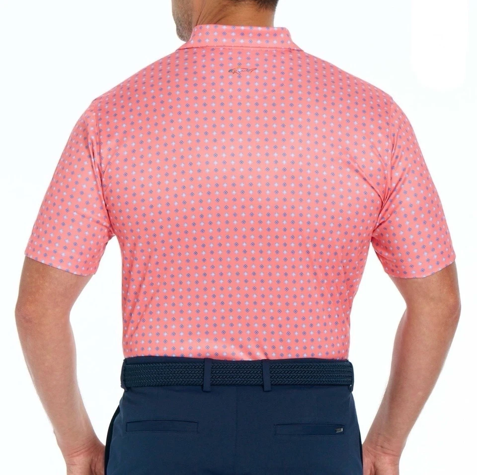 GREG NORMAN PERFORMANCE POLO DE GOLF S/S ABSORBENTE Protección solar Talla 3XL CORAL Foto 2 de 4