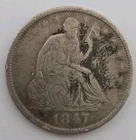 1847-O Seated Liberty Silver Half Dollar 50C - New Orleans Mint
