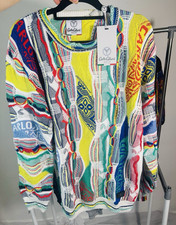 Carlo Colucci Strickpullover Rundhals Geometr...