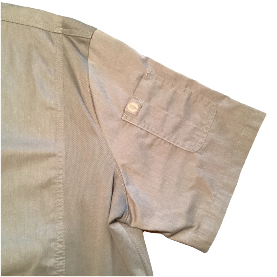 Camisa de chef para hombre XL Chef Works gris manga corta ventilada cremallera completa descentrada Foto 3 de 4