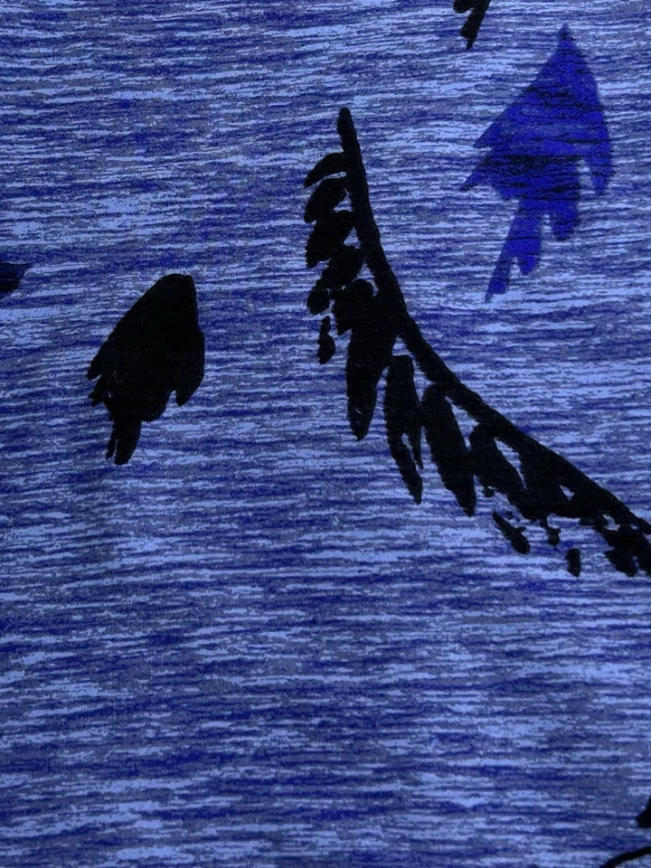 Leggings LuLaRoe TC Alto Curvilíneo Otoño AZUL NEGRO Divertido Mancha HOJAS Salón Foto 2 de 4