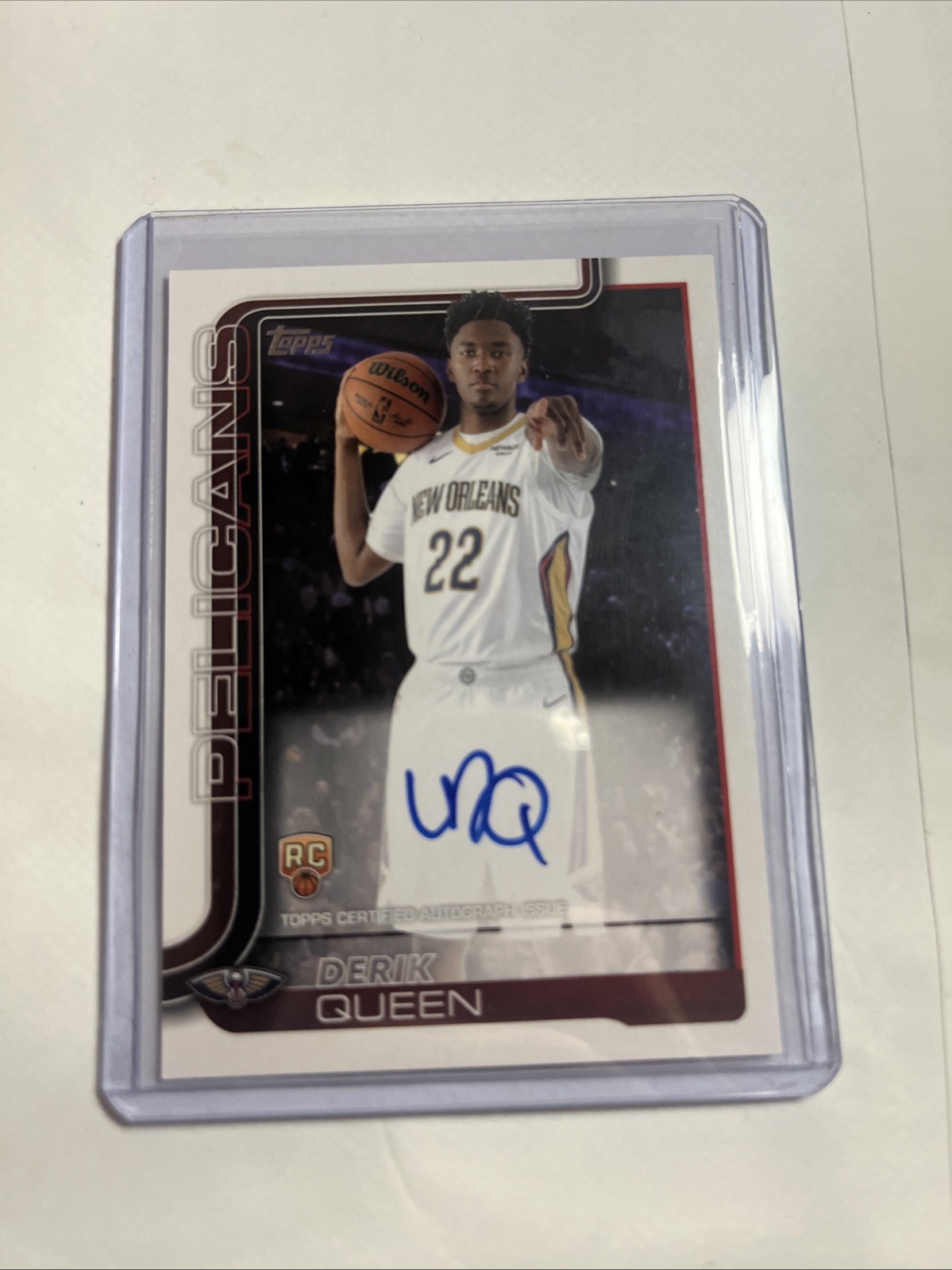 2025-26 TOPPS Basketball Derik Queen RC Flagship REAL ONES On-Card ROOKIE Auto