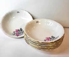 Set of 7  vintage porcelain soup/dessert bowls, Moritz Zdekauer, Czechoslovakia