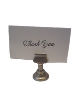 Silver Table Number Card Place Holders 12pk 1.5x1 Party Wedding Holiday Occasion