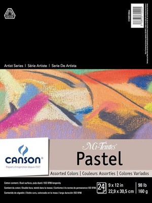 Canson Artist Series Mi-Teintes Pastel Paper, 9''X12'', White 