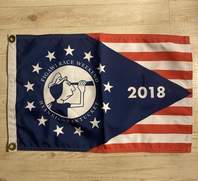 2018 Figawi Race Weekend Hyannis Nantucket Cape Cod Sailing Flag Boat 21  X 14 