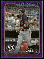 Alex Call 2024 Topps #496 Purple Holofoil Washington Nationals