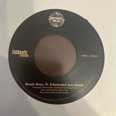 Benny Reid Shook Ones Pt. II Remixes 7'' Vinyl Reissue Jazz Cover Mobb Deep
