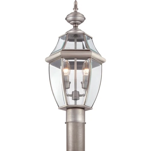 Quoizel NY9042 Bronze Newbury 2-Light 21"H Post Lantern With Clear Glass - Picture 4 of 12