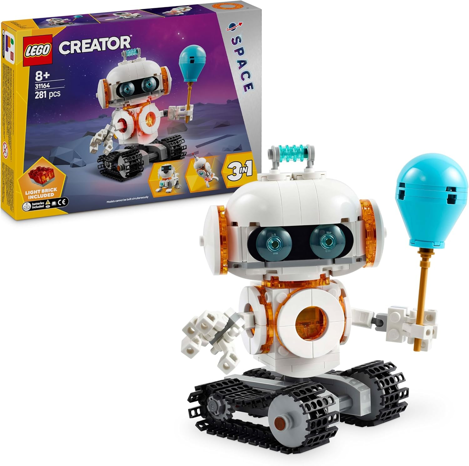 LEGO Creator 31164 Robot Spaziale 3 in 1: Giocattolo Trasformabile Cane e Razzo